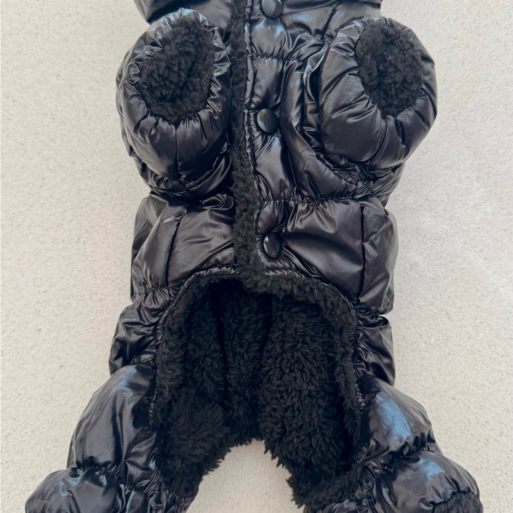 Black Puffer Dog Coat